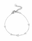 Armband met open sterretjes zilver-LAcollections
