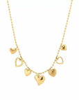 Candy ketting met verschillende hartjes goud-LAcollections