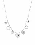 Candy ketting met verschillende hartjes zilver-LAcollections