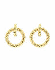 Dubbel gedraaide oorbellen goud-LAcollections