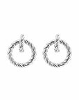Dubbel gedraaide oorbellen zilver-LAcollections