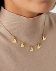 Heart to heart ketting goud op model-LAcollections
