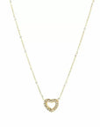 Ketting hart strass goud-LAcollections