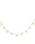 Ketting met klaver en diamantjes goud-LAcollections