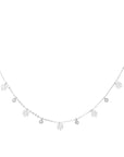 Ketting met klaver en diamantjes zilver-LAcollections