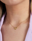 Ketting strik goud op model-LAcollections