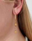Oorbellen Sterrenhemel Goud op model-LAcollections