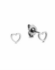 Oorbellen open hartje zilver-LAcollections