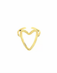 Ring groot open hart goud-LAcollections