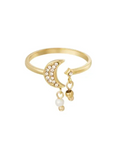 Ring uitgesneden met maan goud-LAcollections