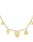 Hearfelt bedelketting goud