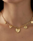 Hearfelt bedelketting goud