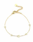 Armband met open sterretjes goud-LAcollections