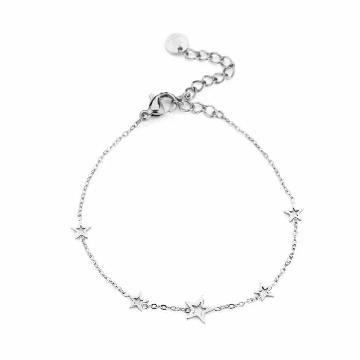 Armband met open sterretjes zilver-LAcollections