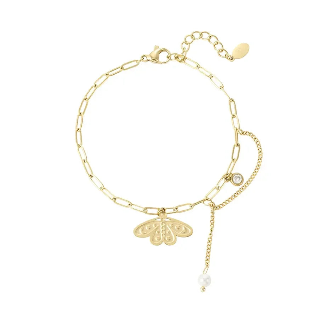 Armbandje gevleugelde engel goud-LAcollecetions