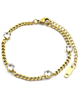 Armbandje met diamantjes goud-LAcollections