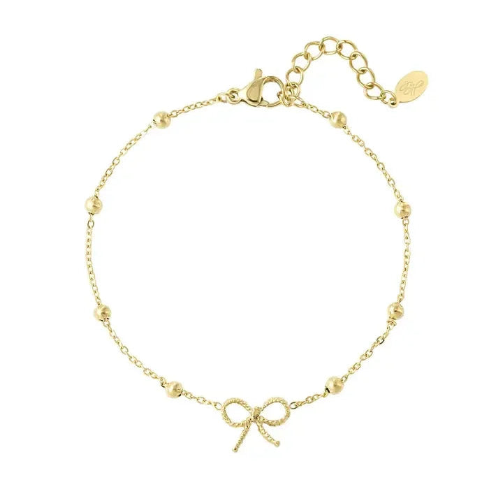 Armbandje strik basic goud-LAcollections