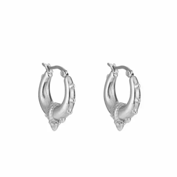 Bali hoop oorbellen zilver-LAcollections