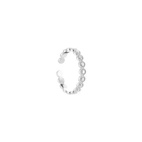 Basic ring met bolletjes zilver-LAcollections