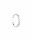 Basic ring met bolletjes zilver-LAcollections