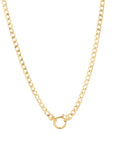 Basic schakelketting met grote sluiting goud-LAcollections