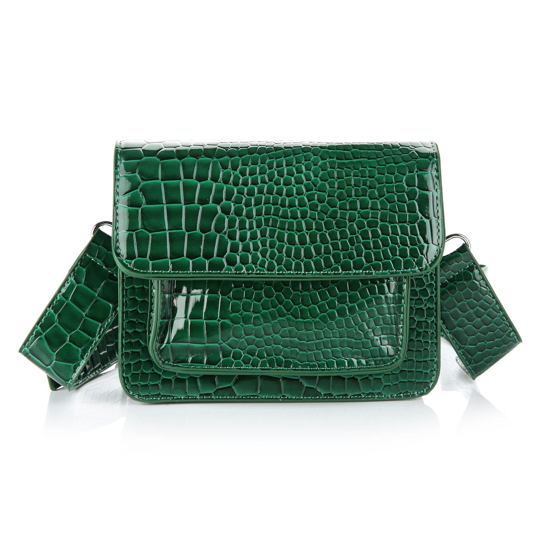 Croco schouder tas groen product foto-LAcollections