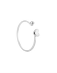 Diamantje en hartje ring zilver-LAcollections