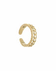 Dubbele ring met schakelpatroon en gedraaid goud-LAcollections