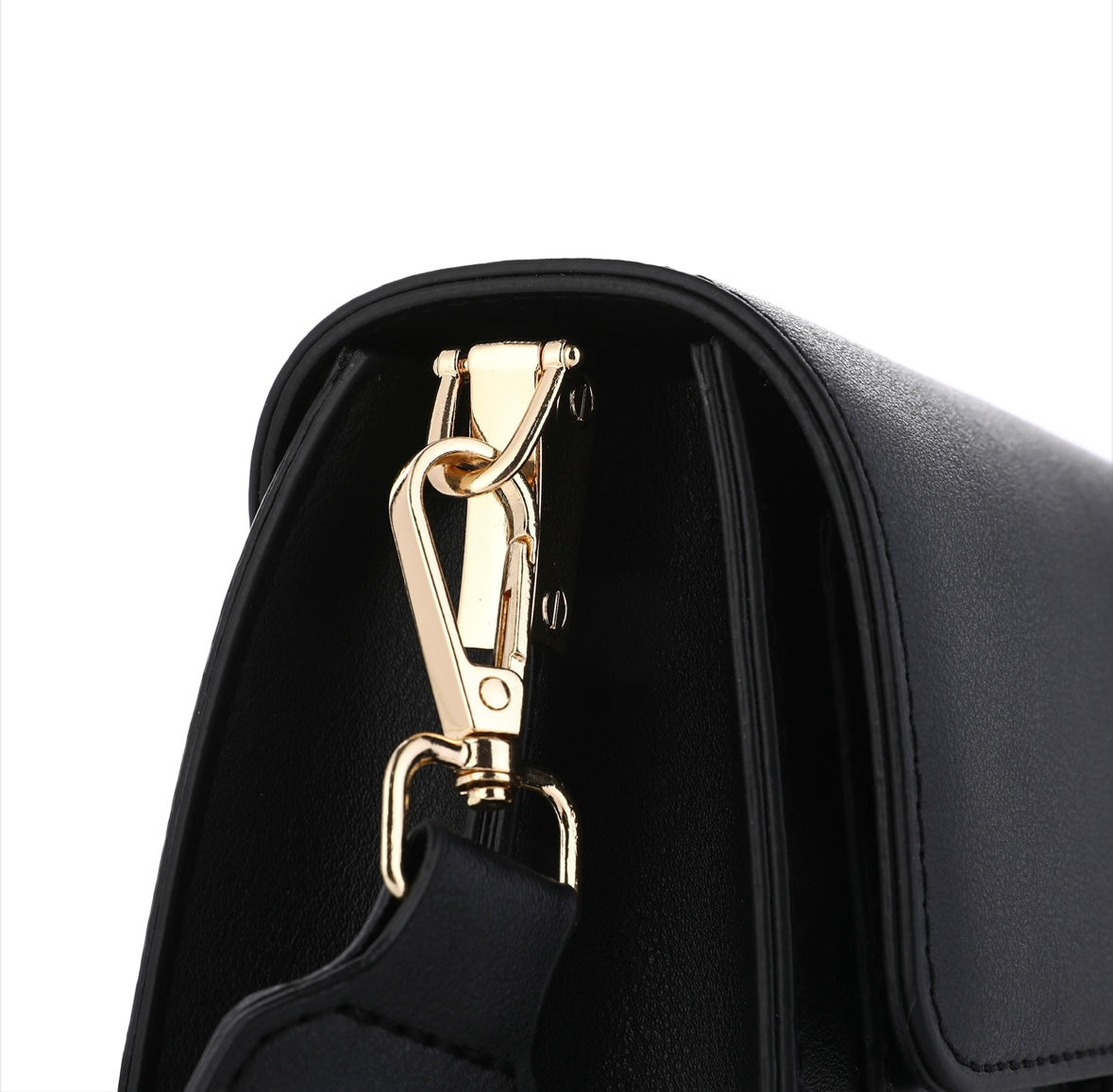 Schoudertas met croco voorvak