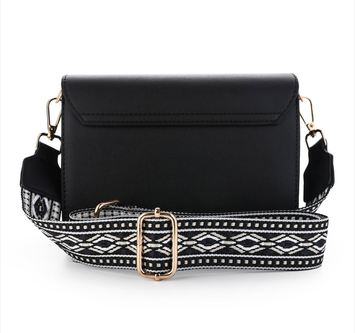 Schoudertas met croco voorvak