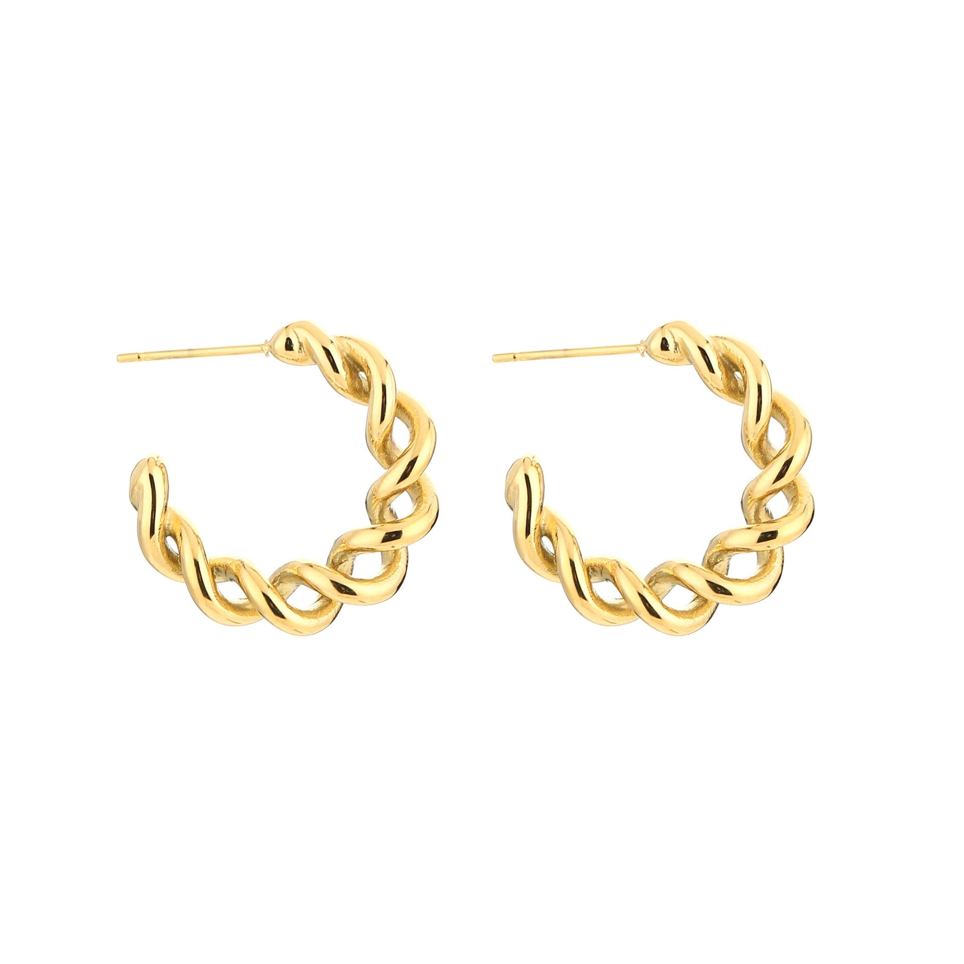 Gedraaide oorbellen goud-LAcollections