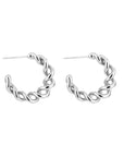Gedraaide oorbellen zilver-LAcollections