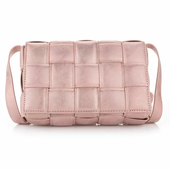 Gevlochten_metallic_schoudertas-roze-LAcollections