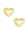 Grote dubbelen hart oorbellen goud-LAcollections
