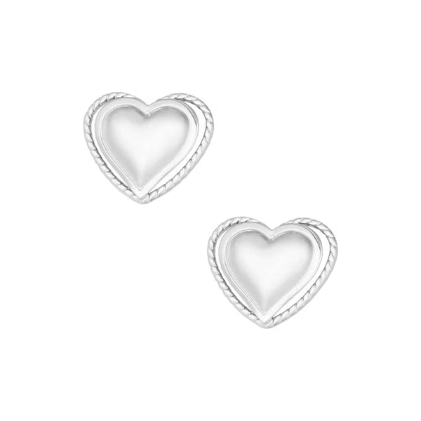 Grote dubbelen hart oorbellen zilver-LAcollections
