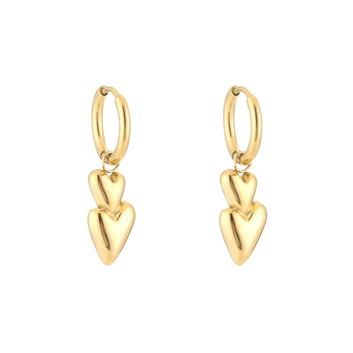 Hartje oorbellen goud-LAcollections