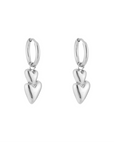 Hartje oorbellen zilver-LAcollections