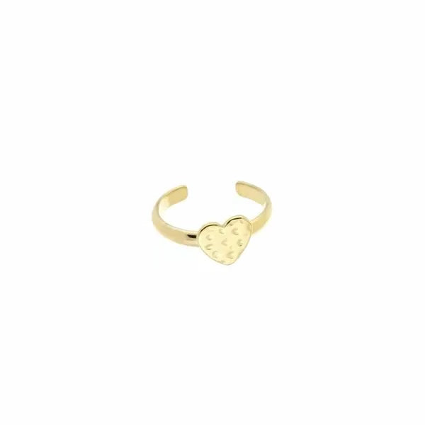 Hartjes ring met vlekjes goud-LAcollections