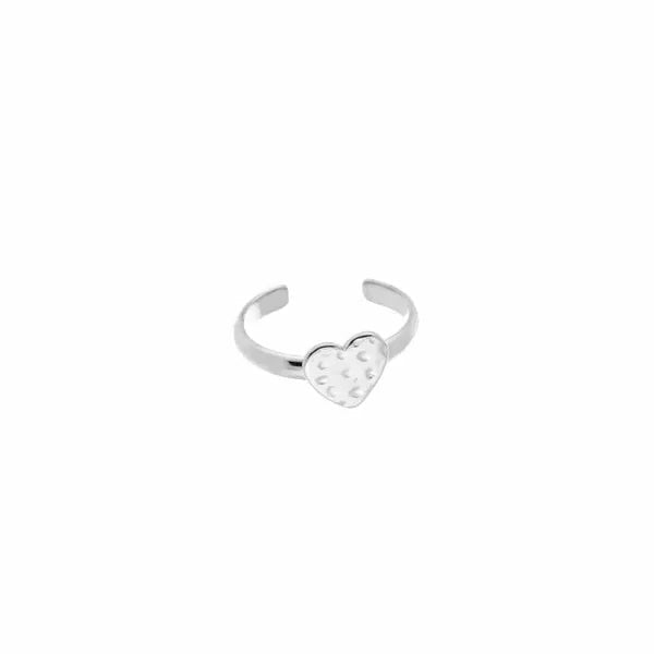 Hartjes ring met vlekjes zilver-LAcollections