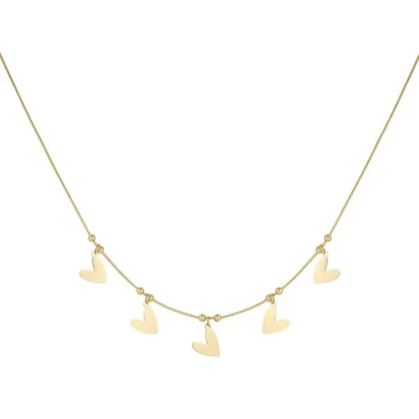 Heart to heart ketting goud-LAcollections