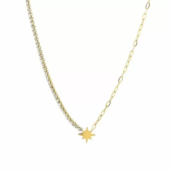 Ketting met morningstar goud-LAcollections