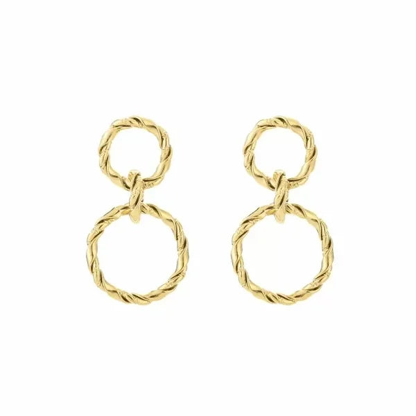 Klassieke oorbellen circles goud-LAcollections