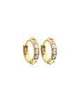 Kleine diamant ringetjes oorbellen goud-LAcollections