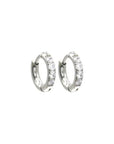 Kleine diamant ringetjes oorbellen zilver-LAcollections