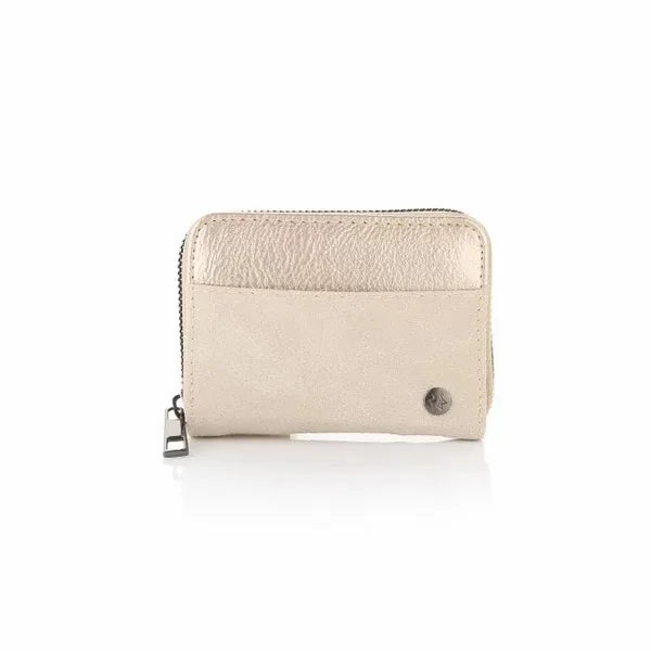 Kleine portemonnee met rits beige-LAcollections