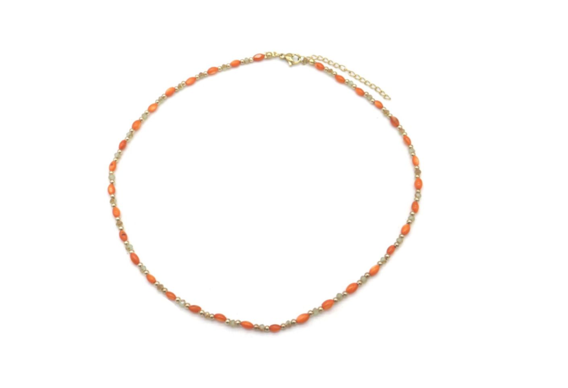 Kralenketting-oranje-goud-LAcollections