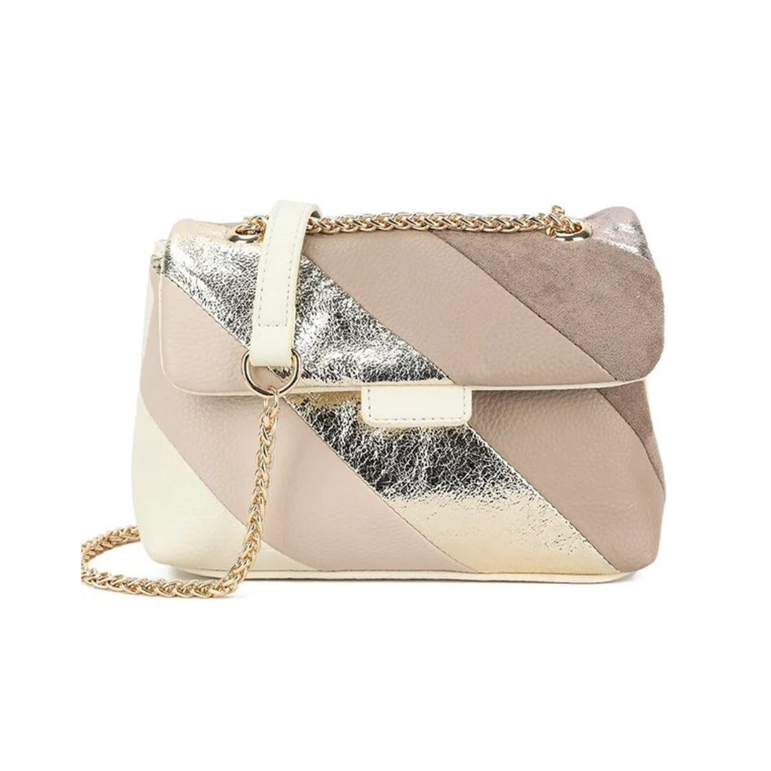 Kunstlederen Rainbow Bag beige-LAcollections