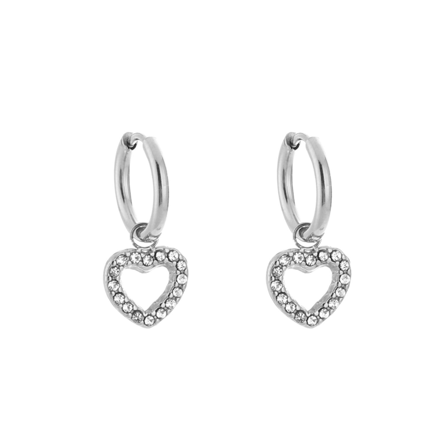 Love oorbellen zilver-LAcollections