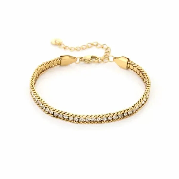 Luxe zirkonia armband goud-LAcollections