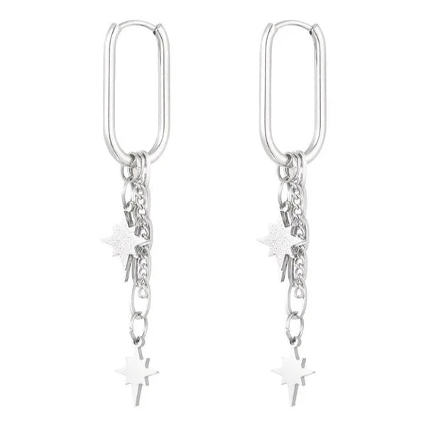 Oorbellen Sterrenhemel zilver-LAcollections